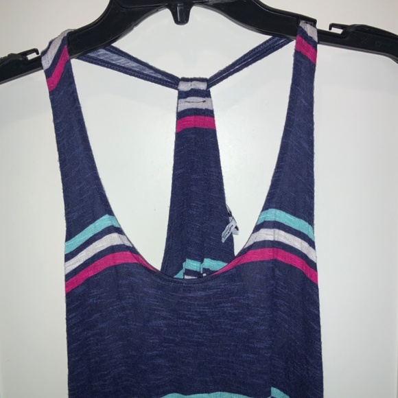 SPLENDID Tank Top Camisole Blue White Pink Striped Sleeveless Medium M U.S.A. - Picture 2 of 12